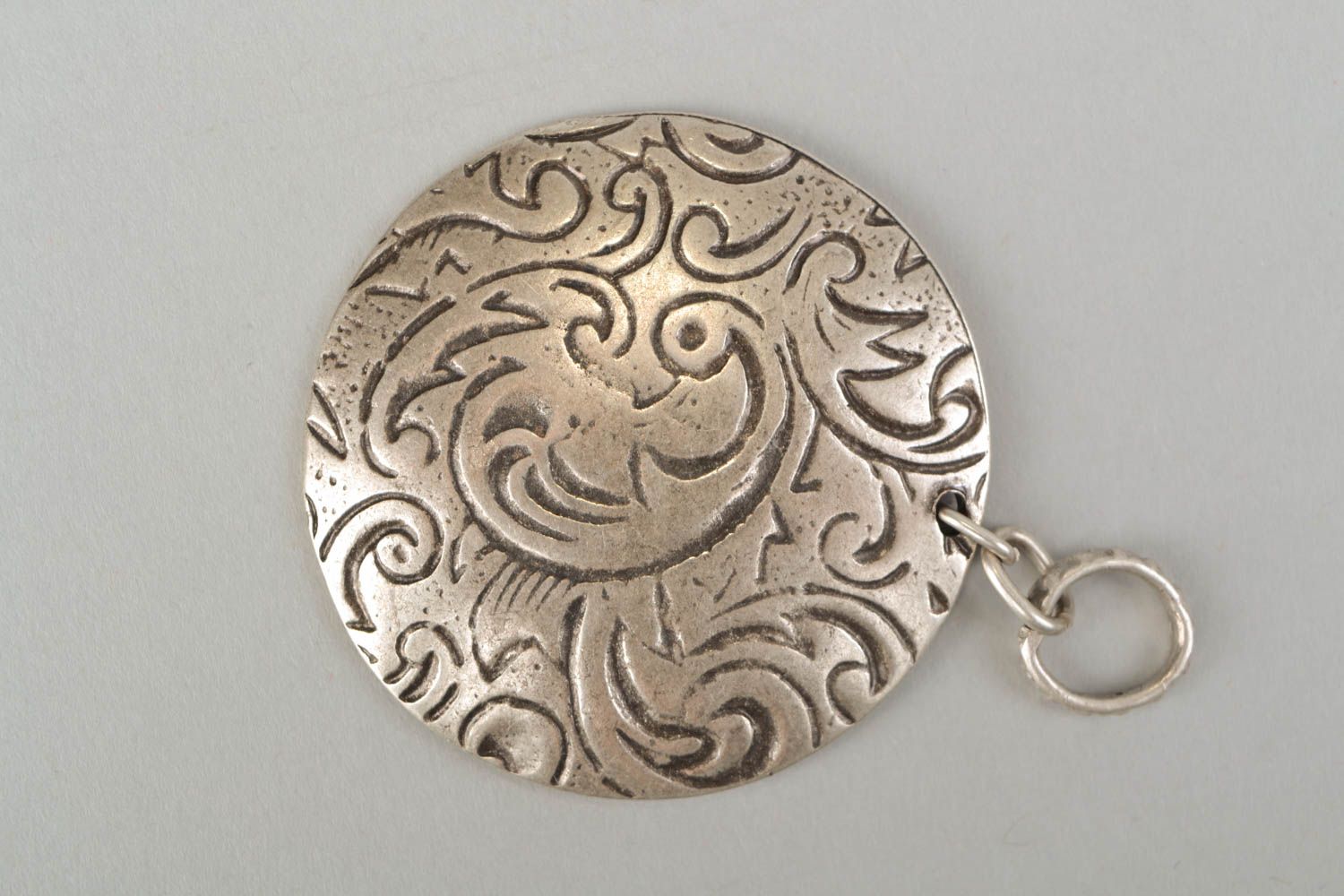 Metal pendant with pattern in the shape of firebird photo 3