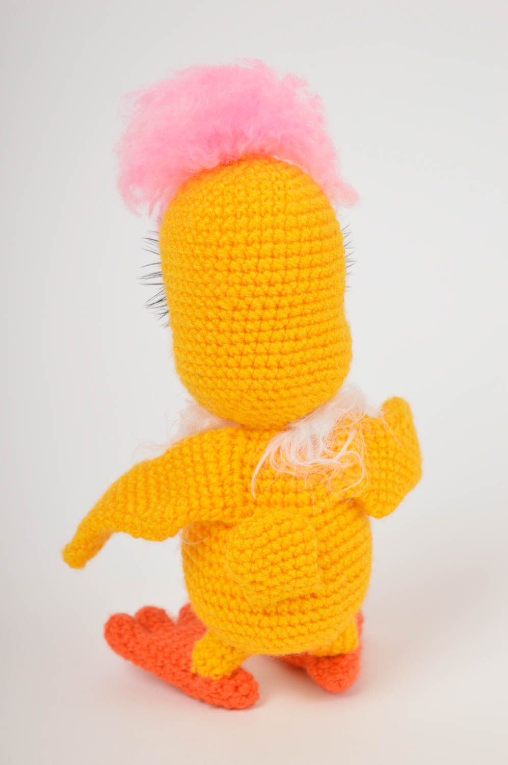 Crocheted chicken toy handmade crocheted toy for babies present for kids photo 3