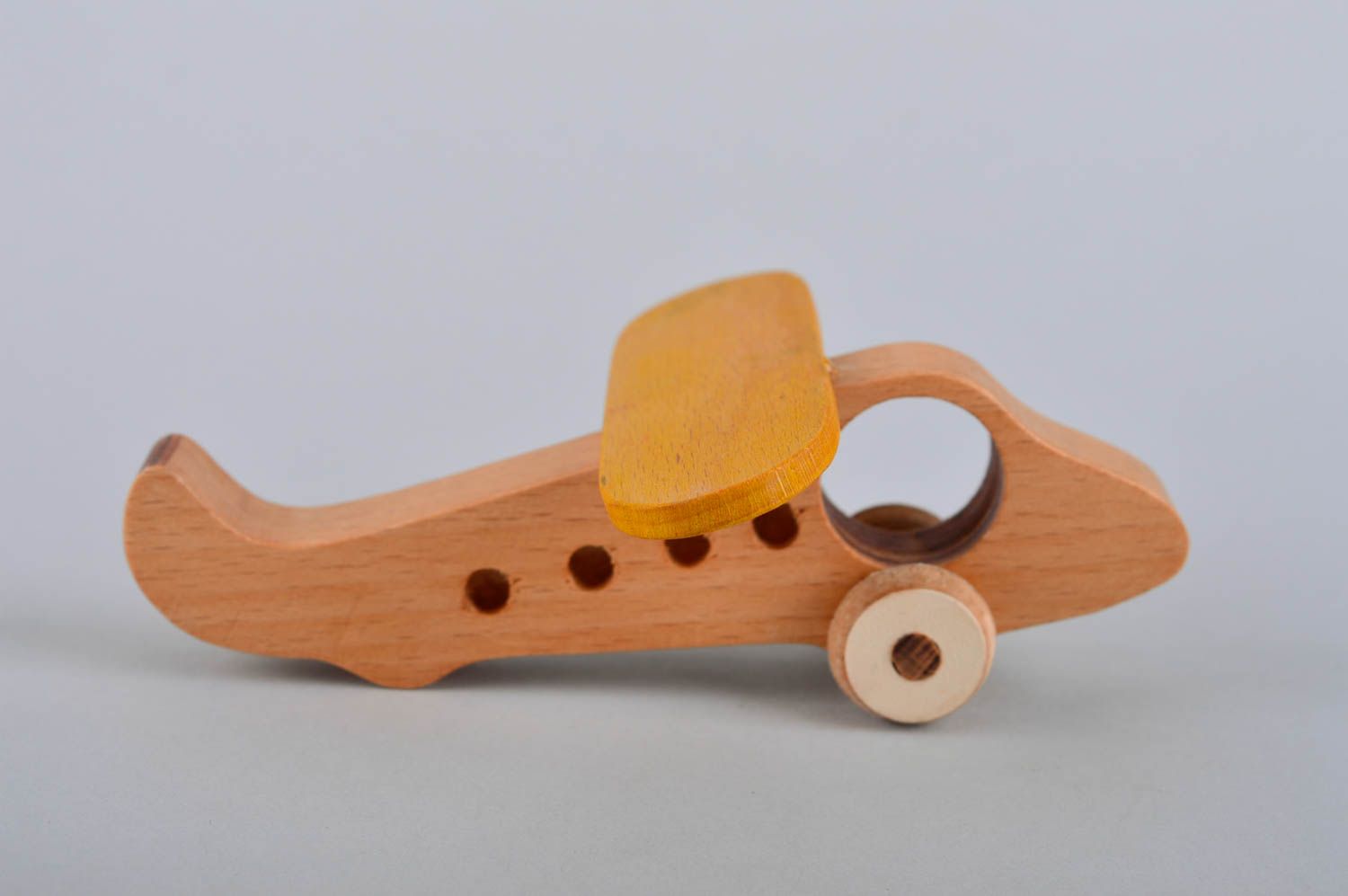 Handmade Spielzeug Holz Geschenk für Kinder Spielzeug aus Holz kleines Flugzeug foto 2