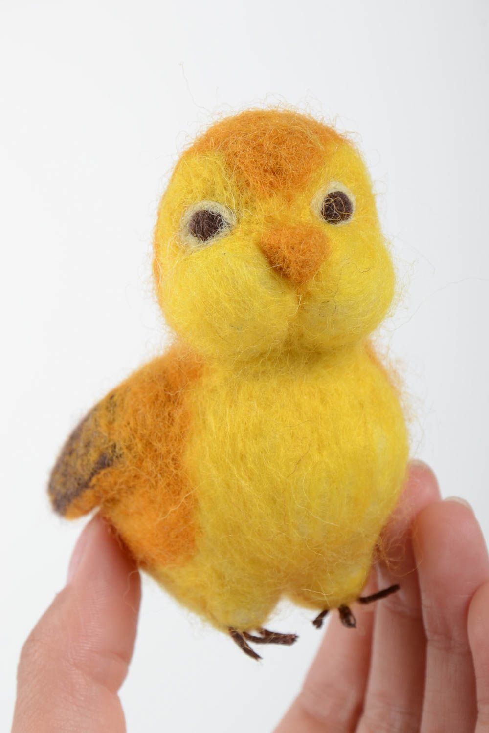 Handmade Plüschtier Vogel Stoff Kuscheltier Designer Geschenk Kinder Spielzeug foto 5