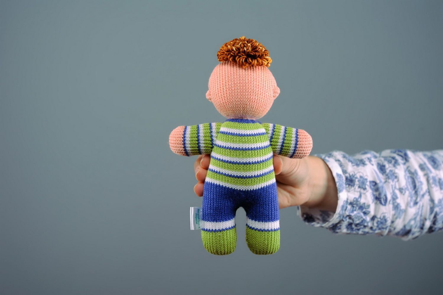 Knitted soft toy Athlete photo 2