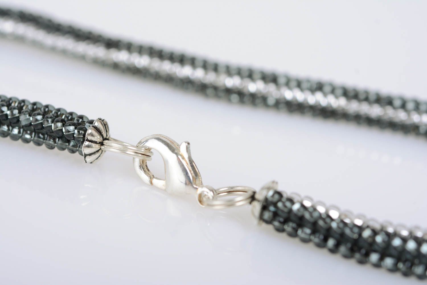 Handmade designer elegant beaded pendant necklace with natural onyx stone  photo 5