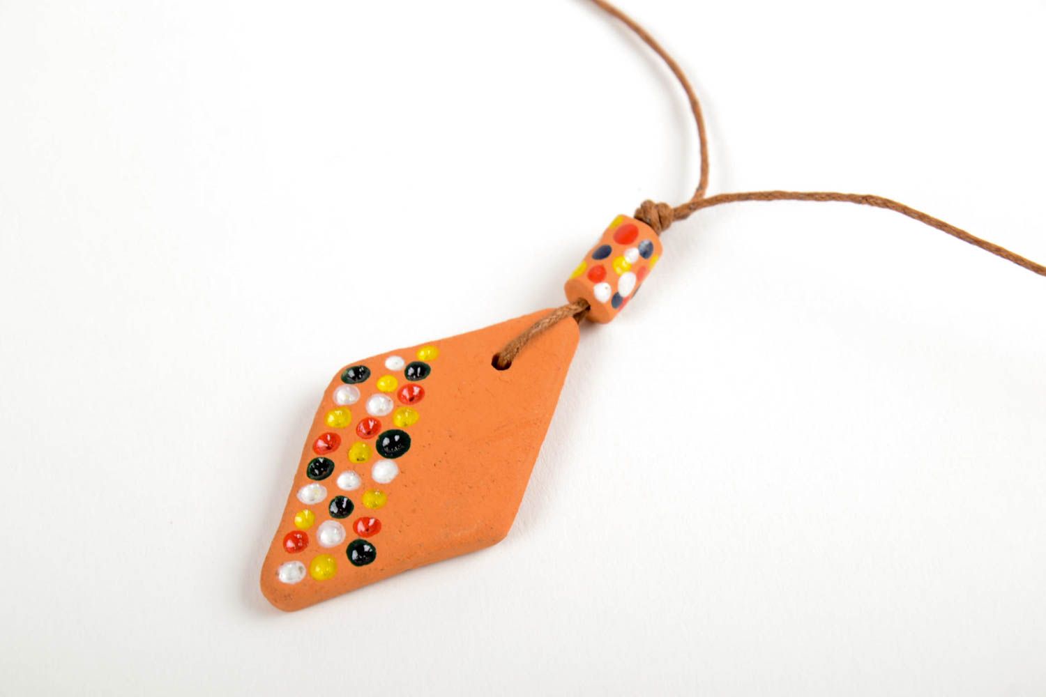Anhänger handmade Accessoire für Frauen Schmuck aus Keramik Ethno Schmuck foto 4