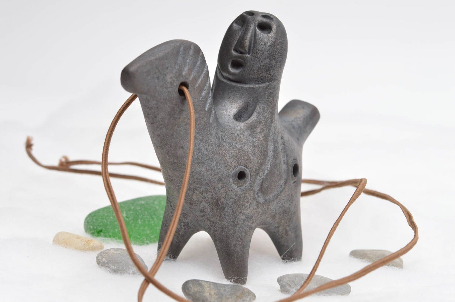 Ocarina instrumento musical artesanal silbato de barro regalo original foto 1