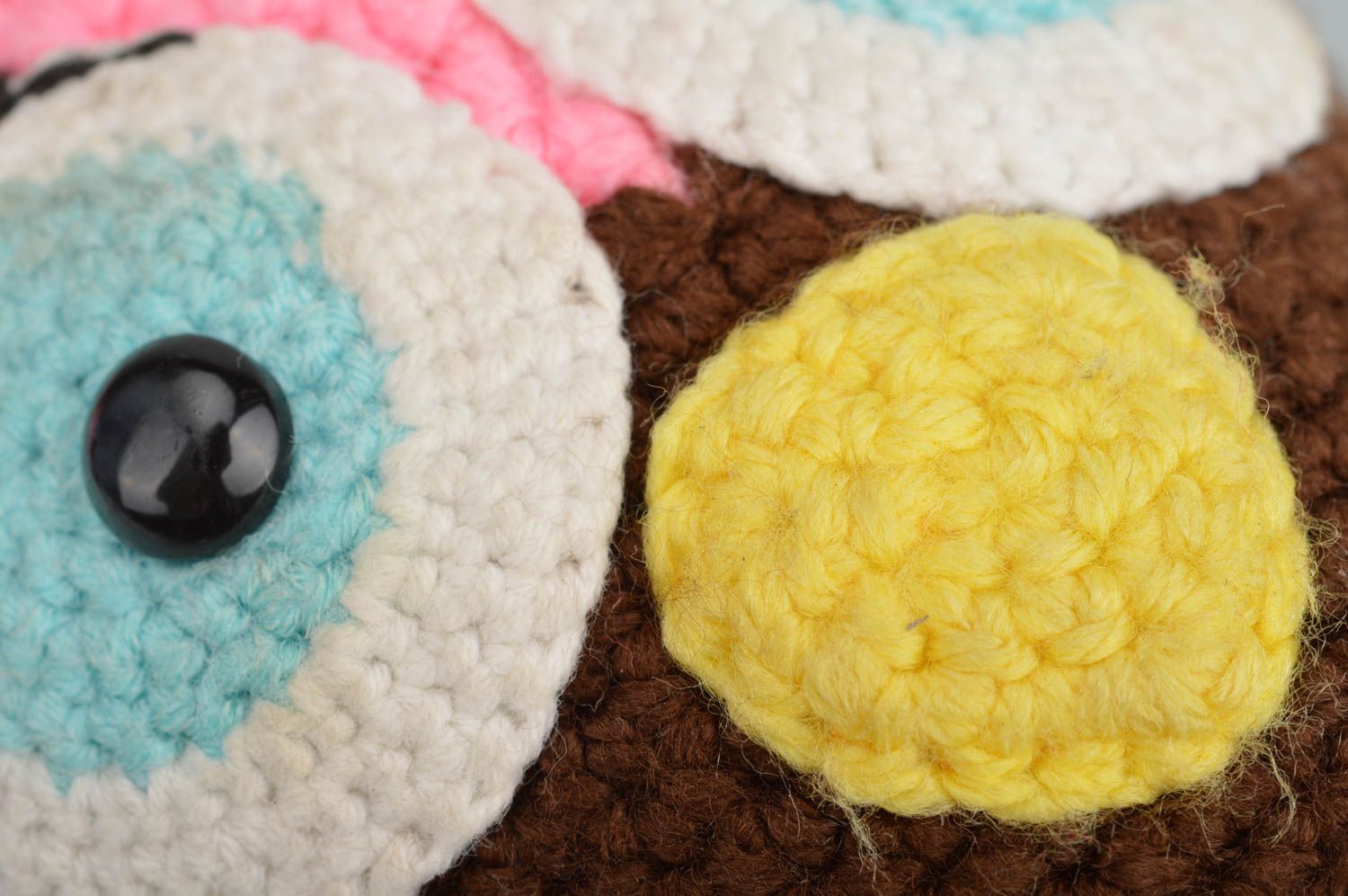 Handmade crocheted cap warm accessory for kids cute cap in shape of owl  photo 3