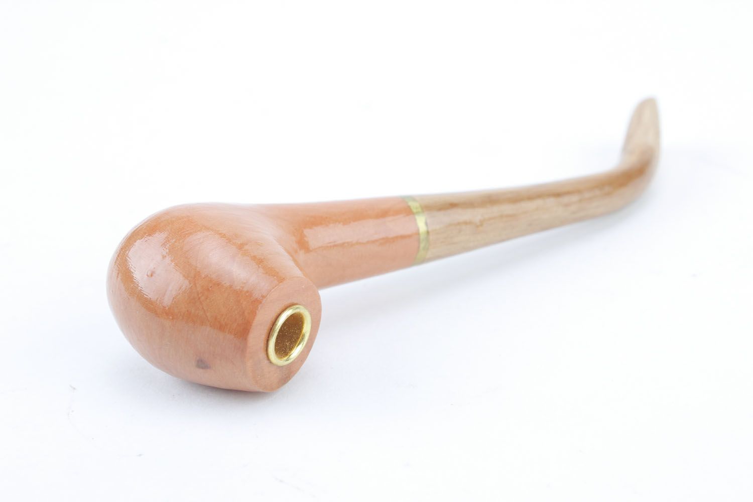 Gentelmen light two piece of wood smoking pipe 5,1 inches 0,04 lb photo 2