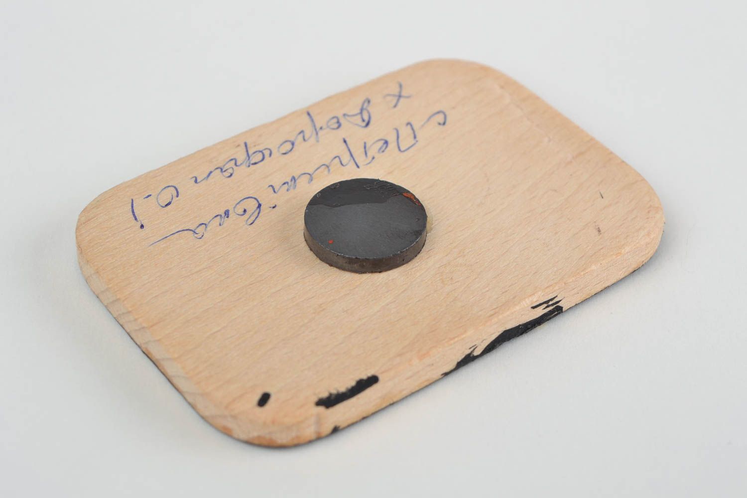 Handmade Magnet für Kühlschrank Ethno Deko Holz Dekoration rechteckig bemalt foto 10