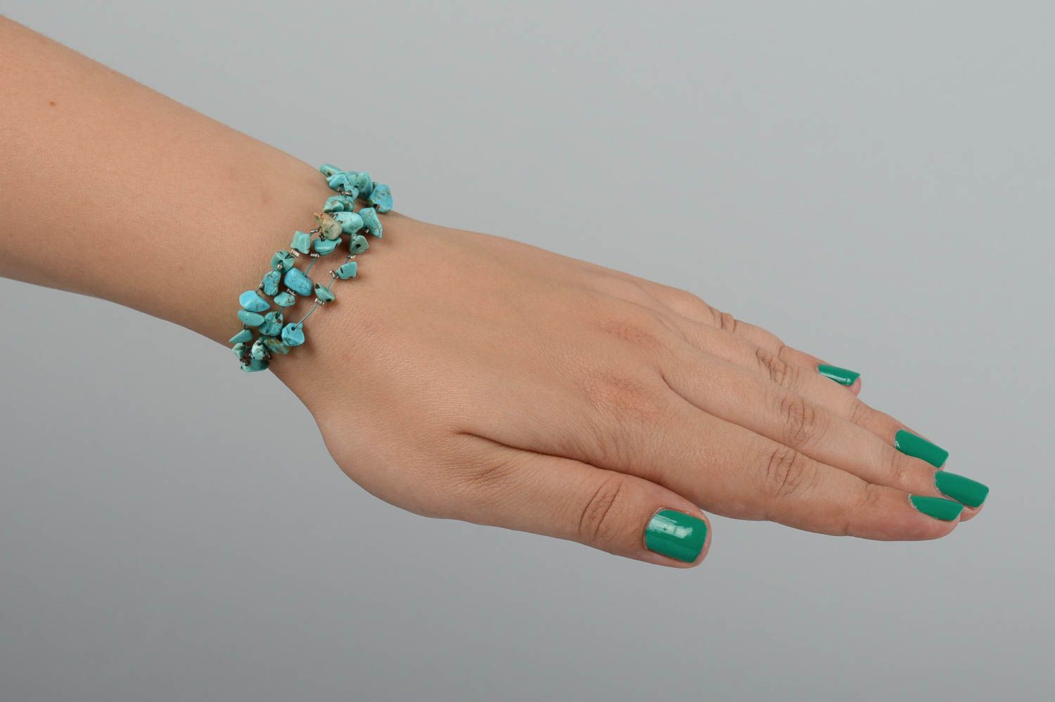 Handmade bracelet turquoise bracelet designer jewelry stylish accessories photo 6