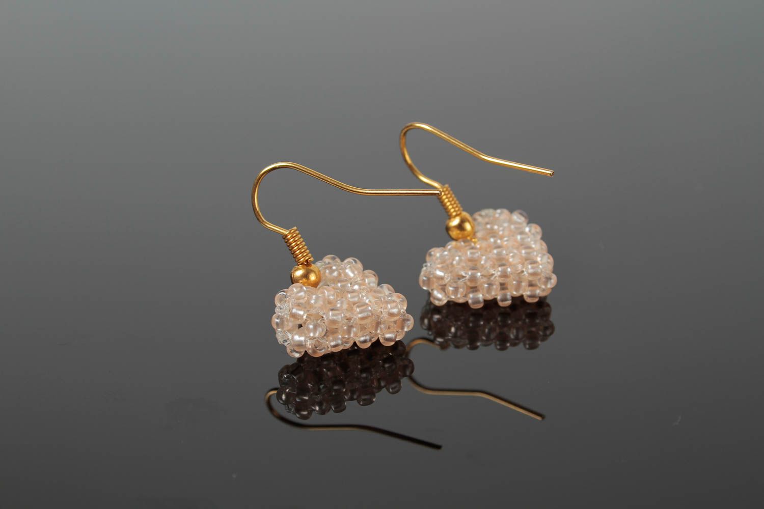 Ohrringe mit Anhängern handmade Glasperlen Schmuck Herzen Juwelier Modeschmuck foto 2