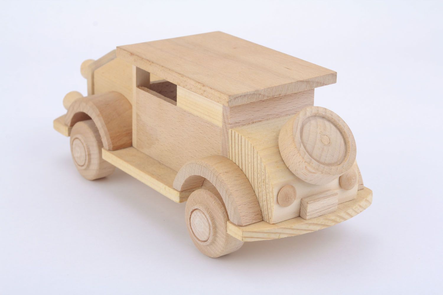 Wooden toy Vintage Car photo 2