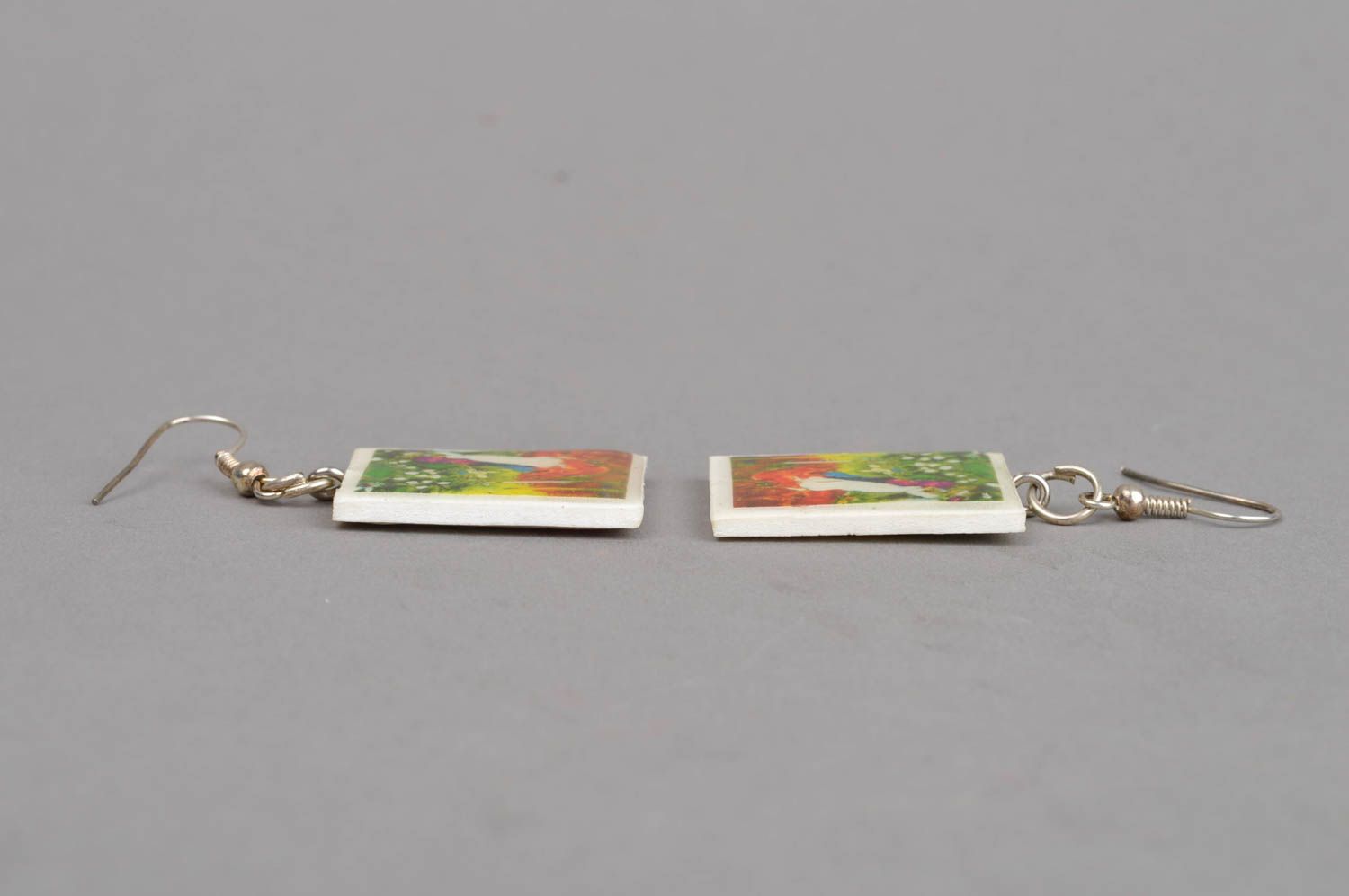 Beautiful handmade earrings epoxy resin fashion trends small gifts for her photo 3