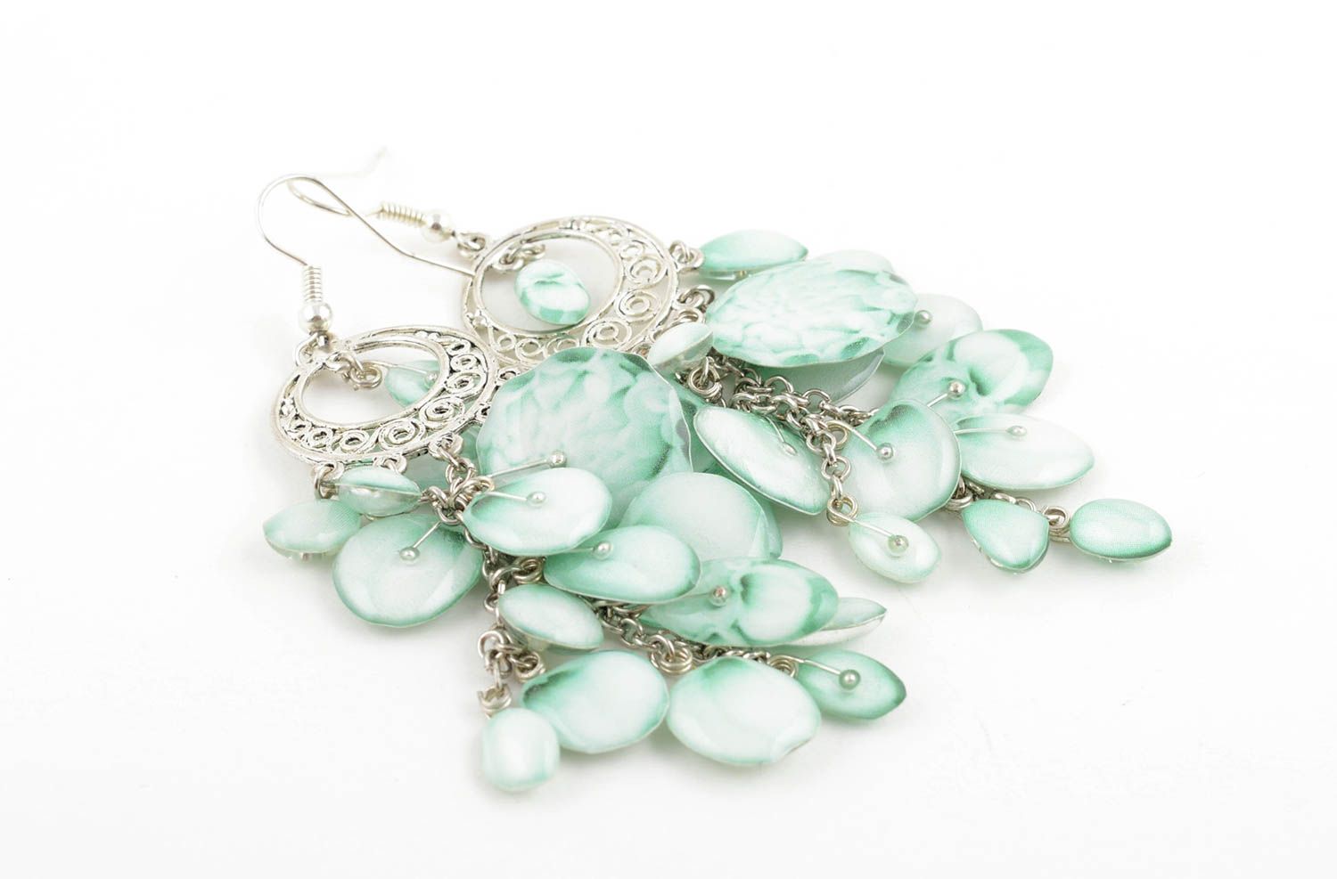 Metal jewelry handmade dangling earrings fashion accessories gifts for women photo 2