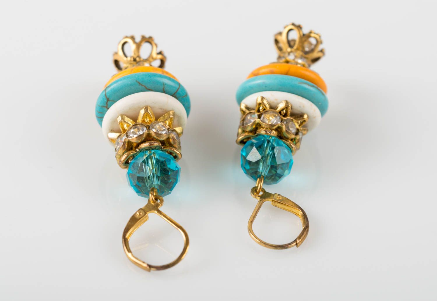 Handmade unusual female earrings stylish crystal accessories cute earrings photo 3