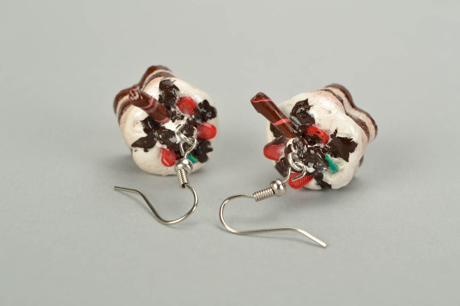 Polymer clay earrings Cakes photo 4