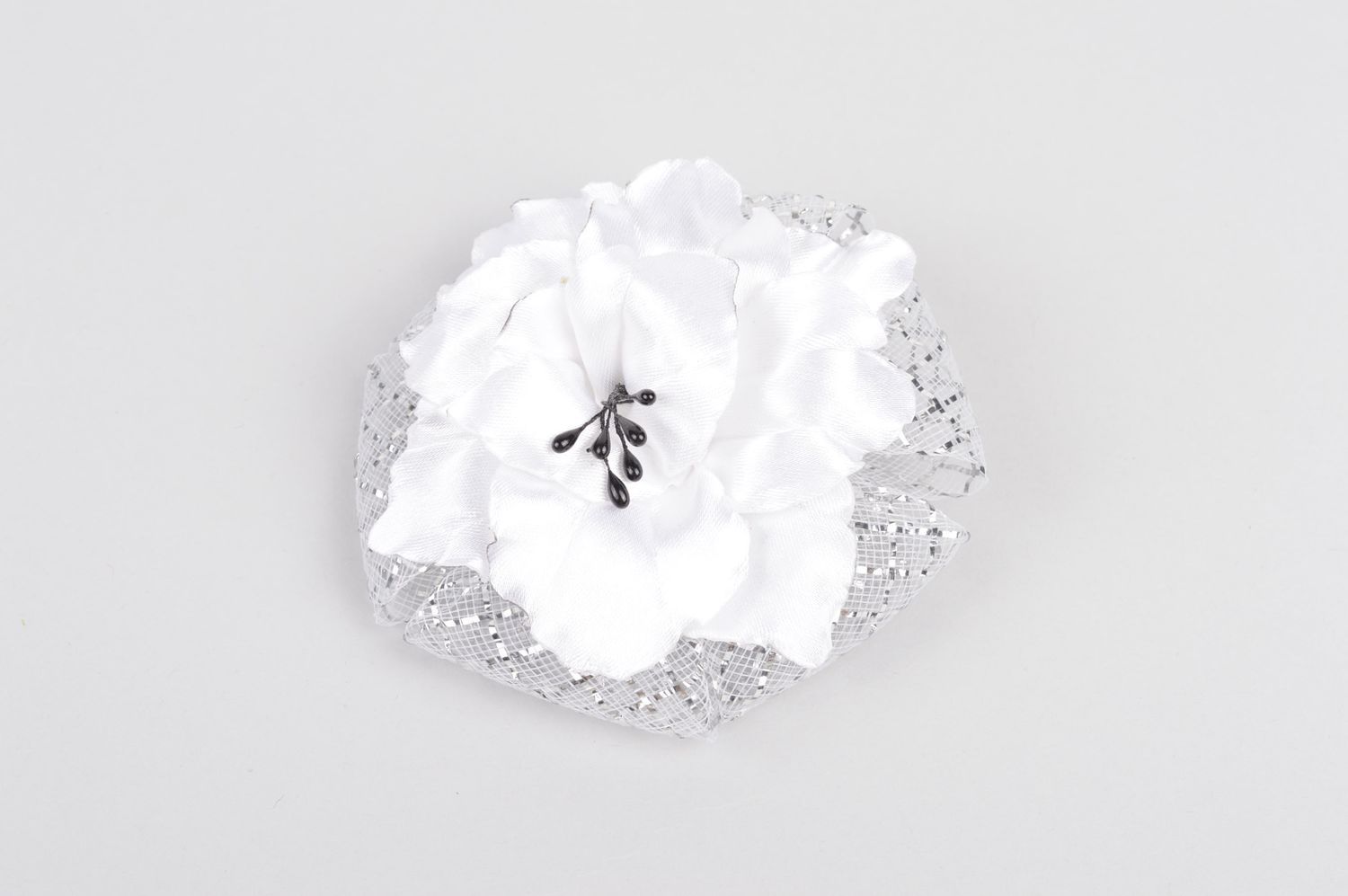 Horquilla hecha a mano con flor accesorio para peinado regalo original foto 2