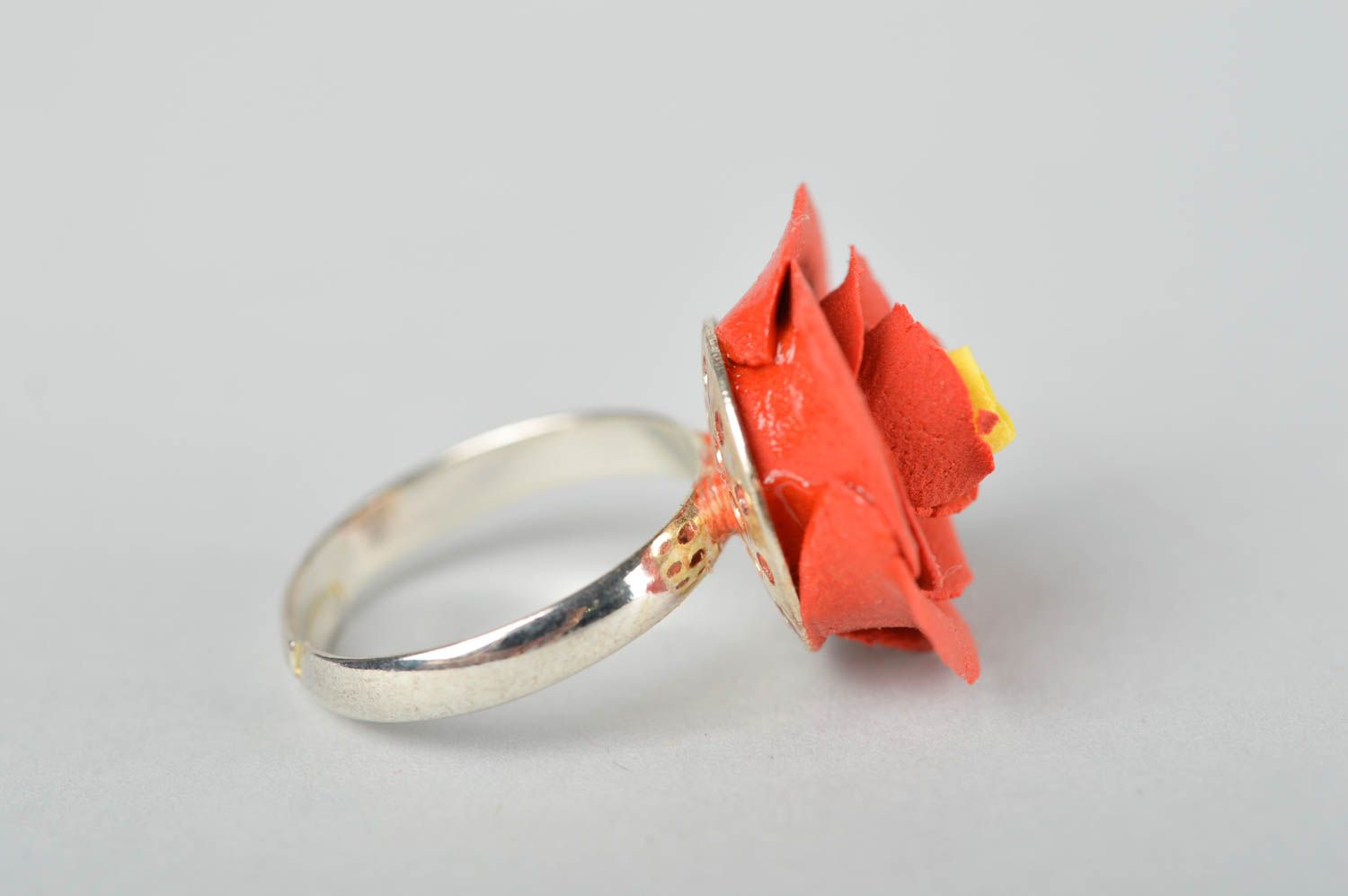 Кольцо ручной работы перстень из полимерной глины украшение из полимерной глины фото 2