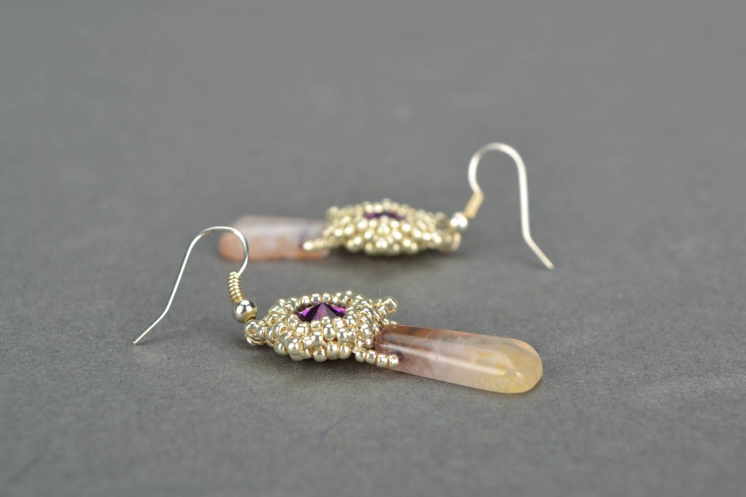 Long pendant earrings Violet Aroma photo 4