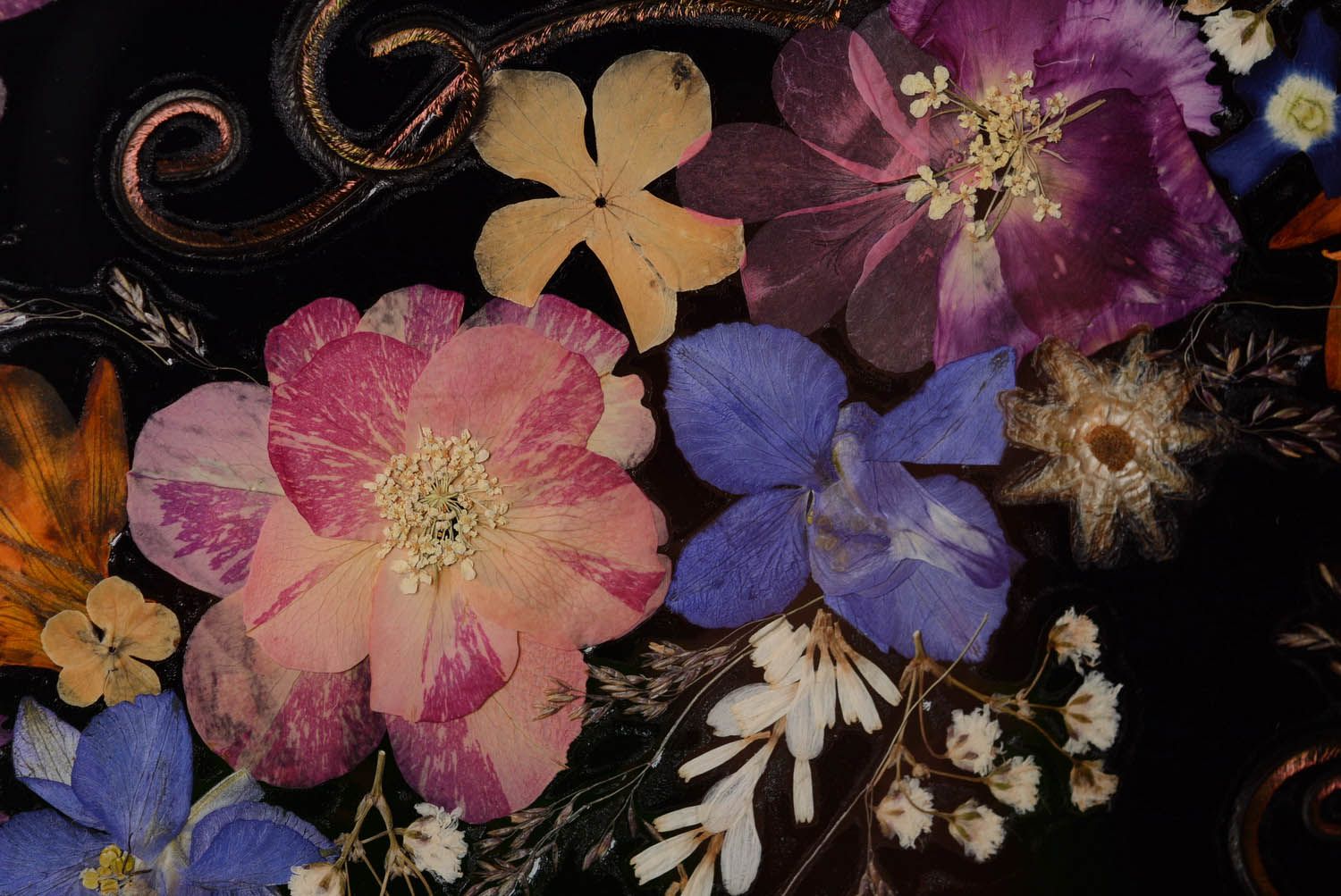 Picture made of dried flowers photo 3