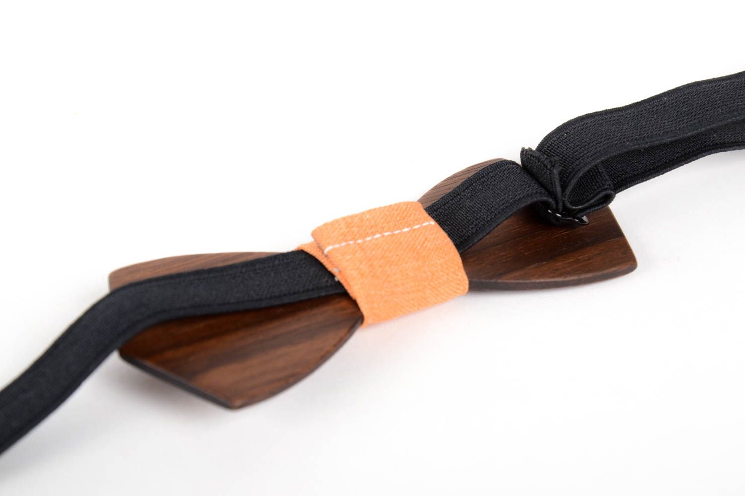 Pajarita original hecha a mano accesorio para hombres corbata de moño marrón foto 5