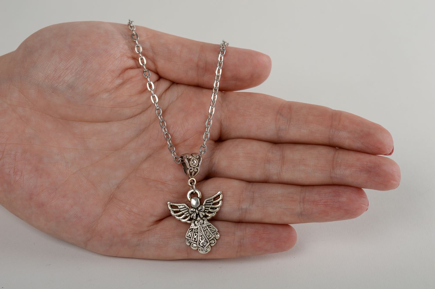 Handmade angel pendant metal jewelry for women metal pendant for girls photo 5