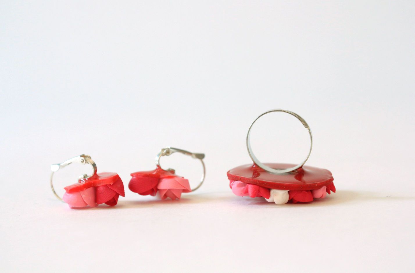 Jewelry set made ​​of polymer clay photo 2