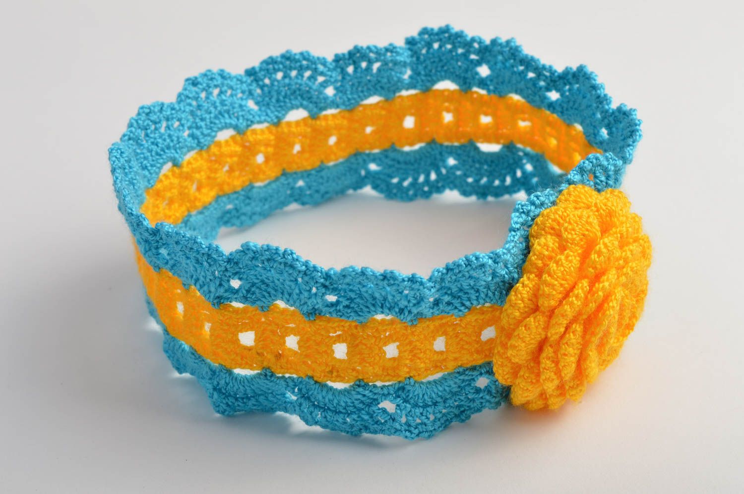 Beautiful handmade crochet flower headband fashion accessories gifts for her photo 5