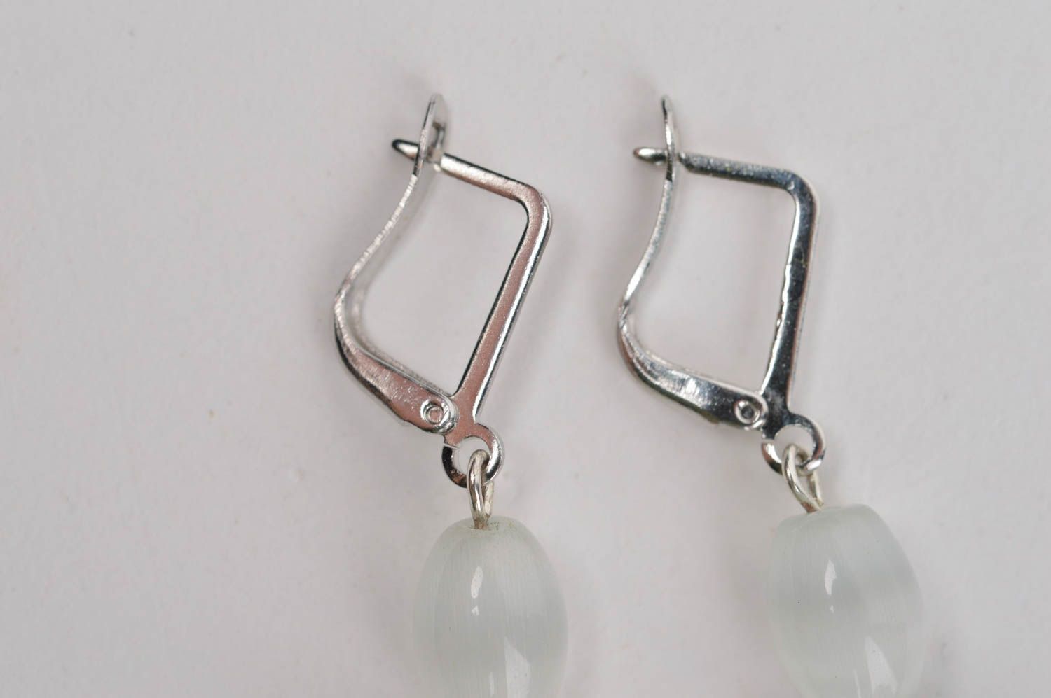 Handmade Glas Ohrringe Accessoire für Frauen Damen Schmuck kleine schöne Blumen foto 4