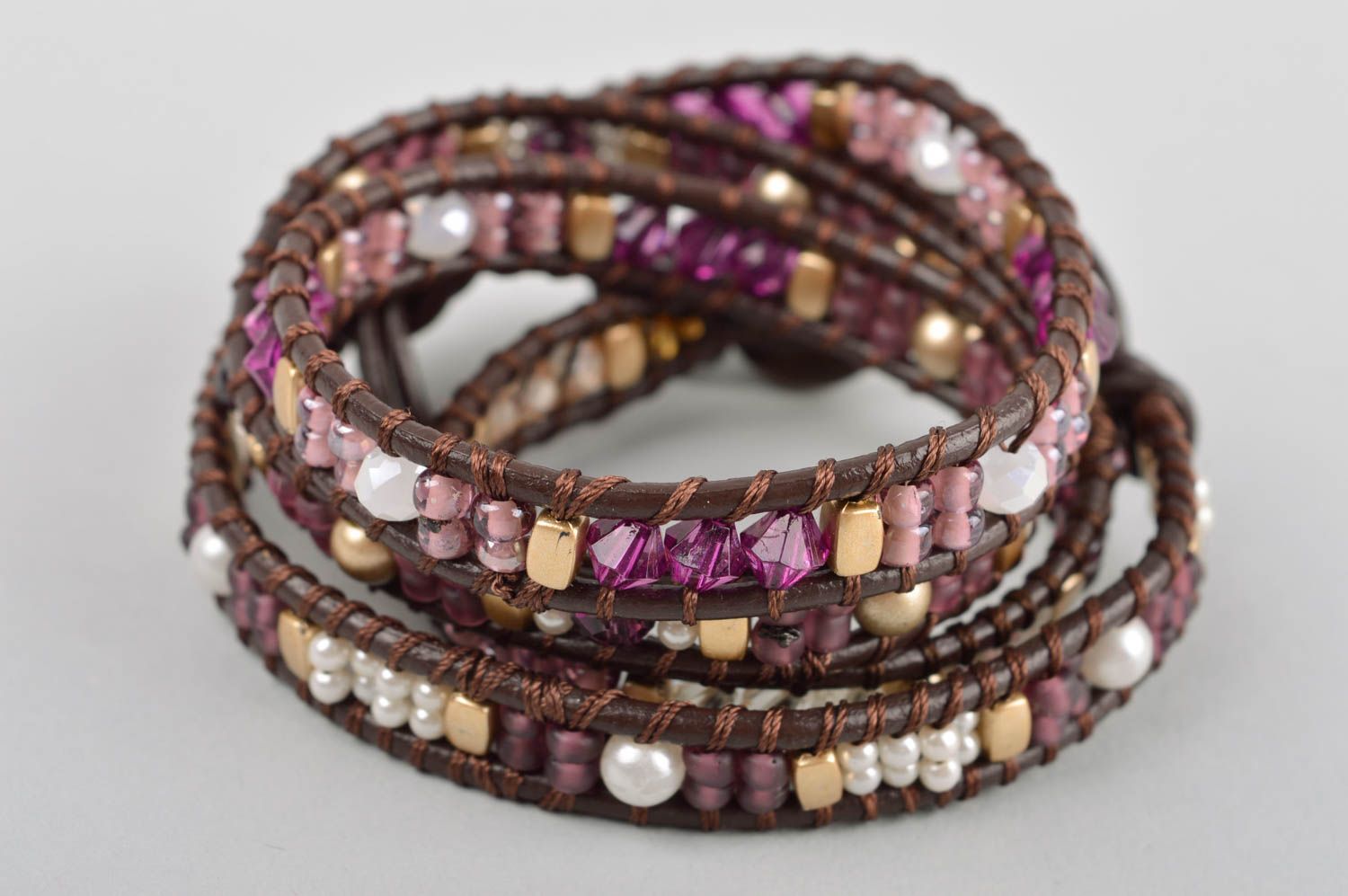 Handmade bracelet wrap bracelet beaded jewelry designer accessories gift for her photo 2