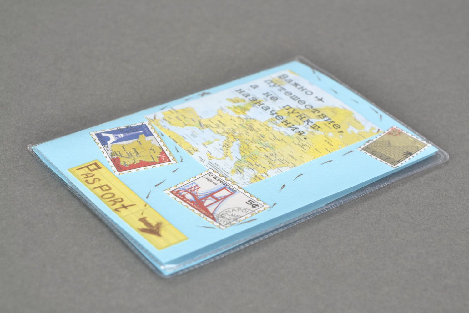 Passport cover made using scrapbooking technique photo 4