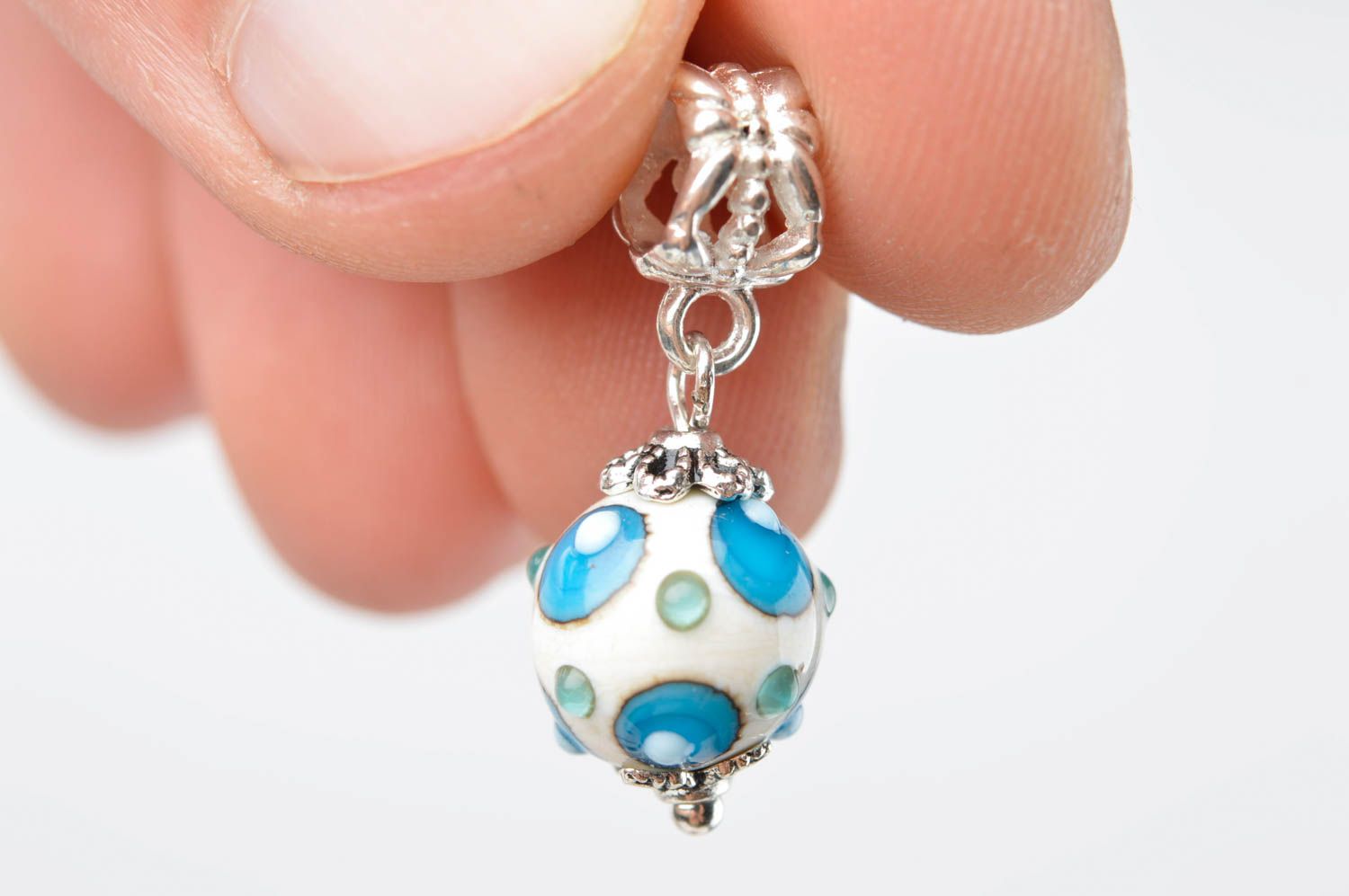 Elegant pendant handmade glass jewelry glass jewelry lampwork jewelry for girls photo 5