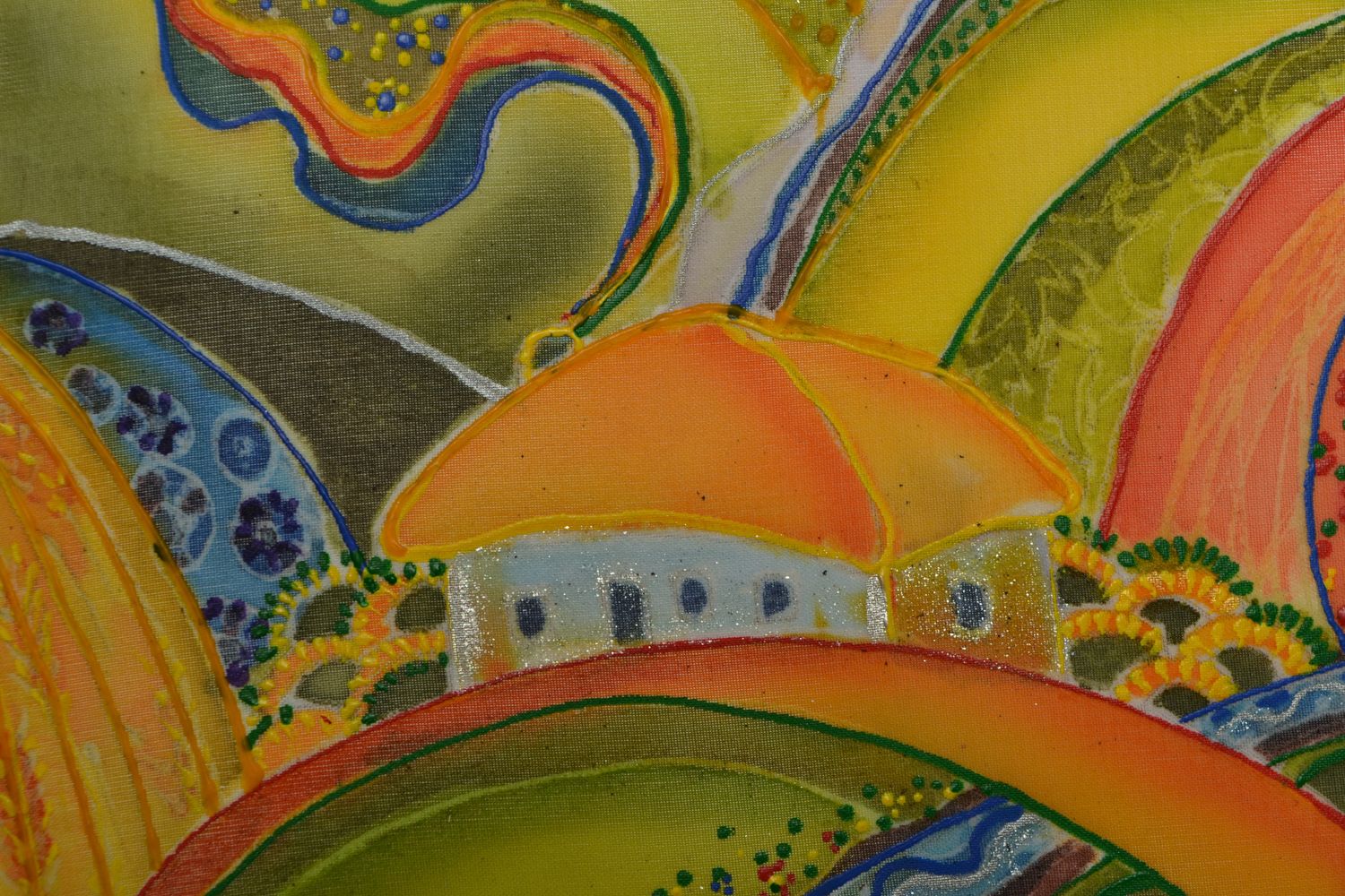 Картина на основе ДСП акриловыми красками Украинские мотивы фото 3