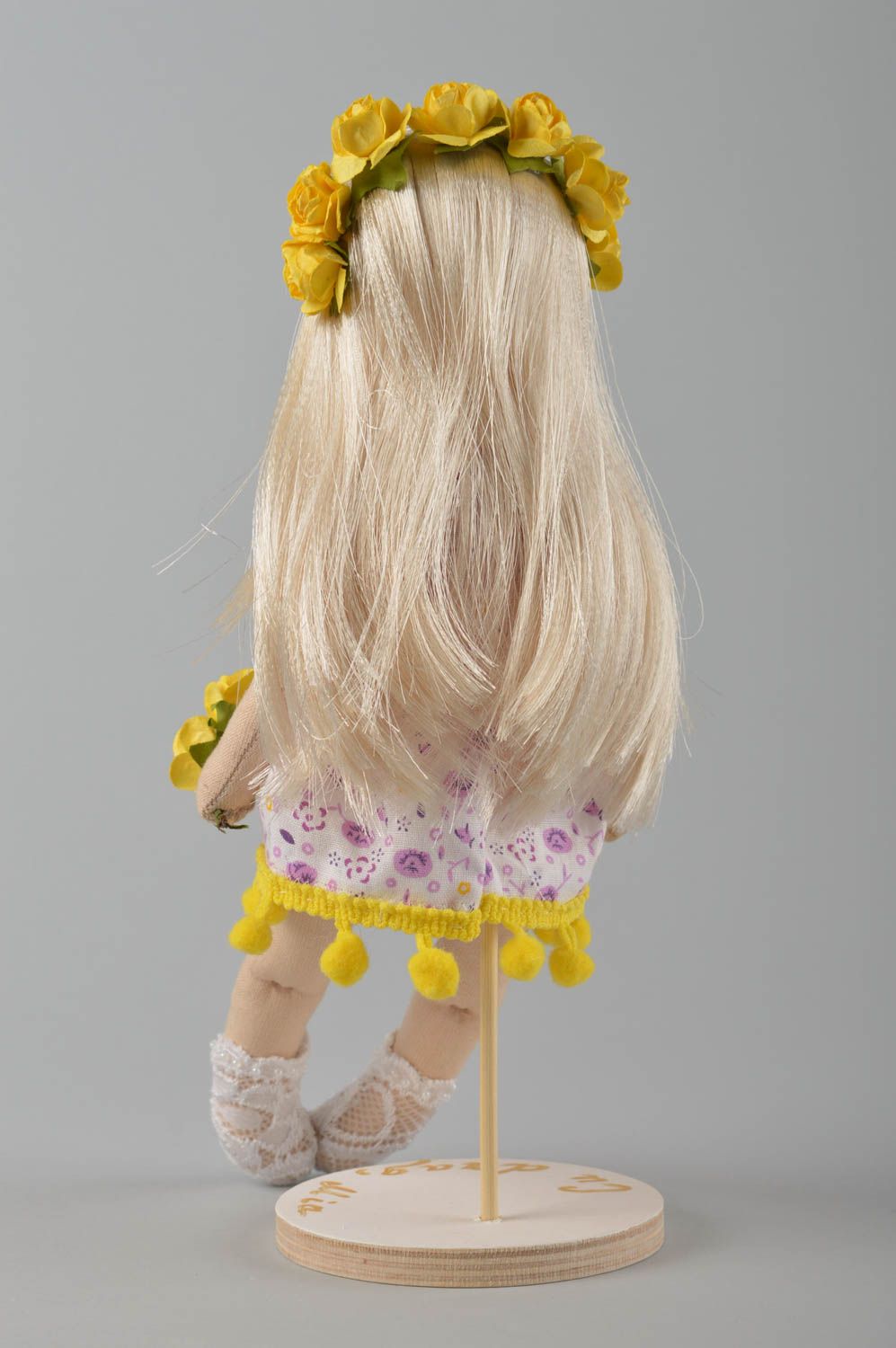 Игрушка ручной работы текстильная кукла декор для дома мягкая оригинальная фото 5