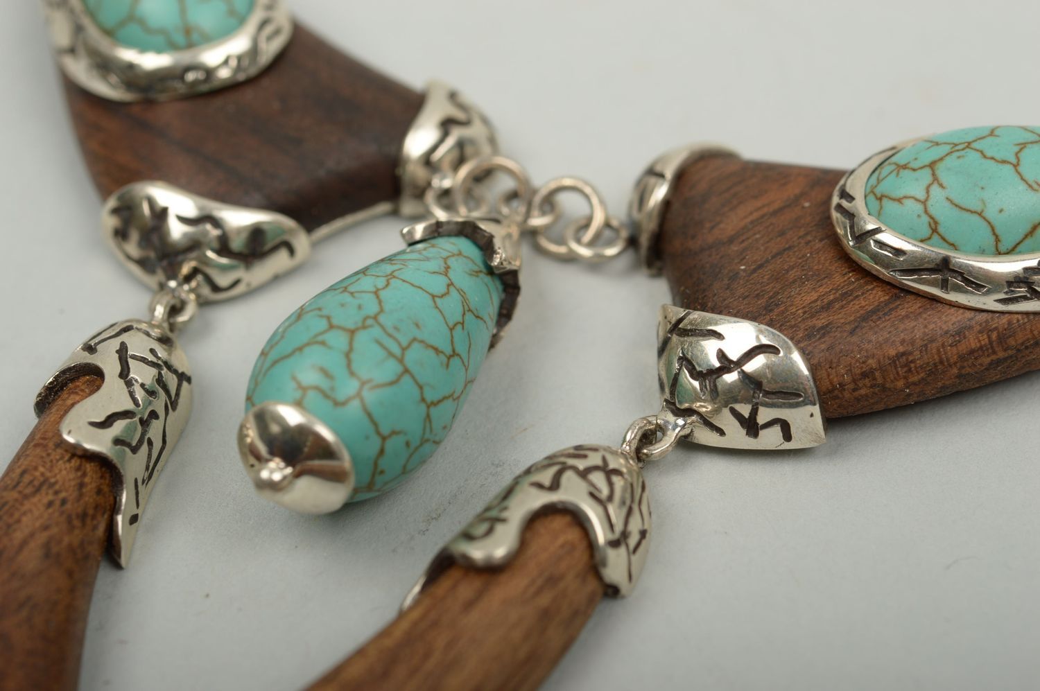 Handmade necklace trendy jewels designer gift natural stones stylish accessory photo 3