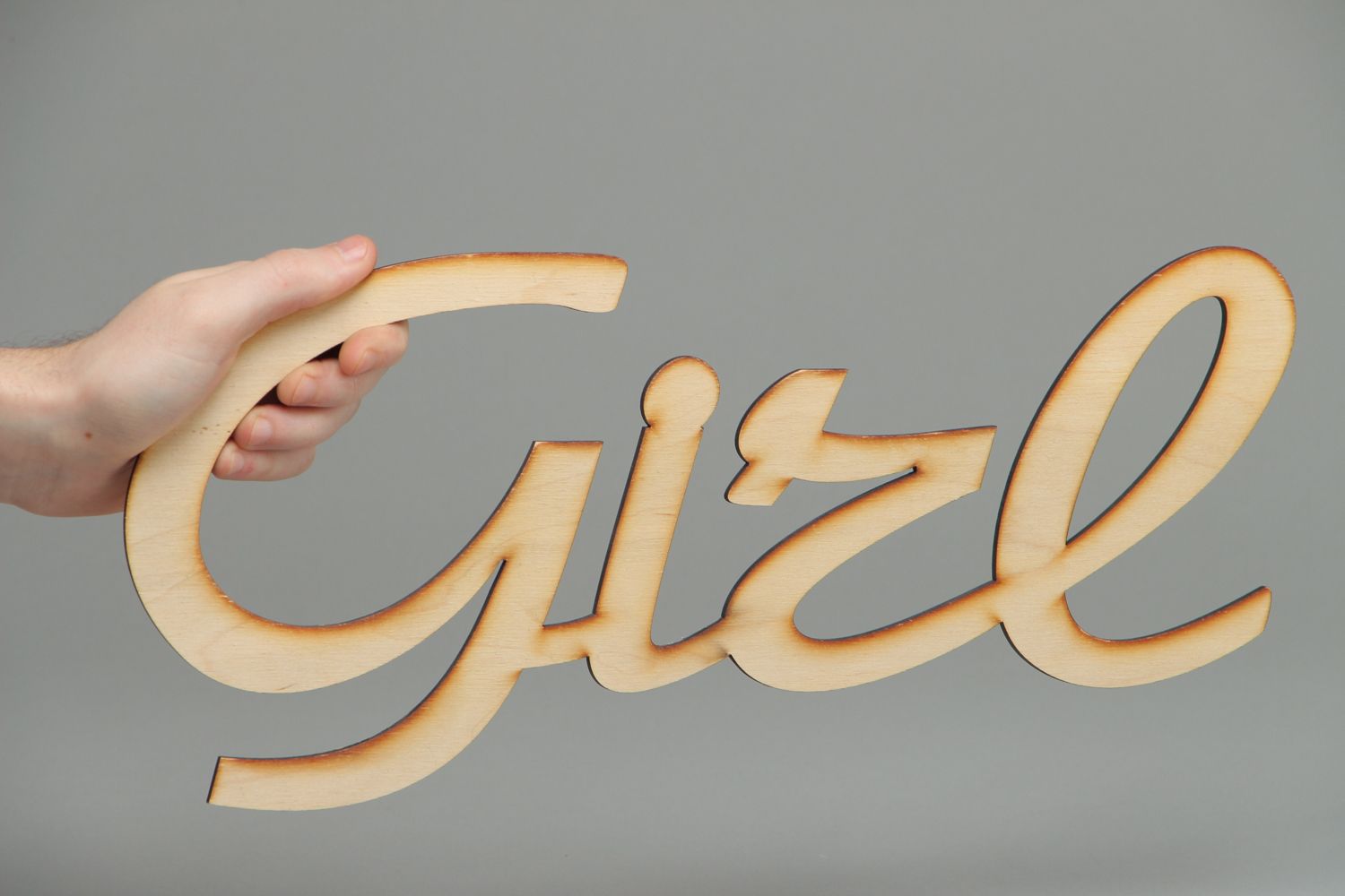 Plywood chipboard lettering Girl photo 4
