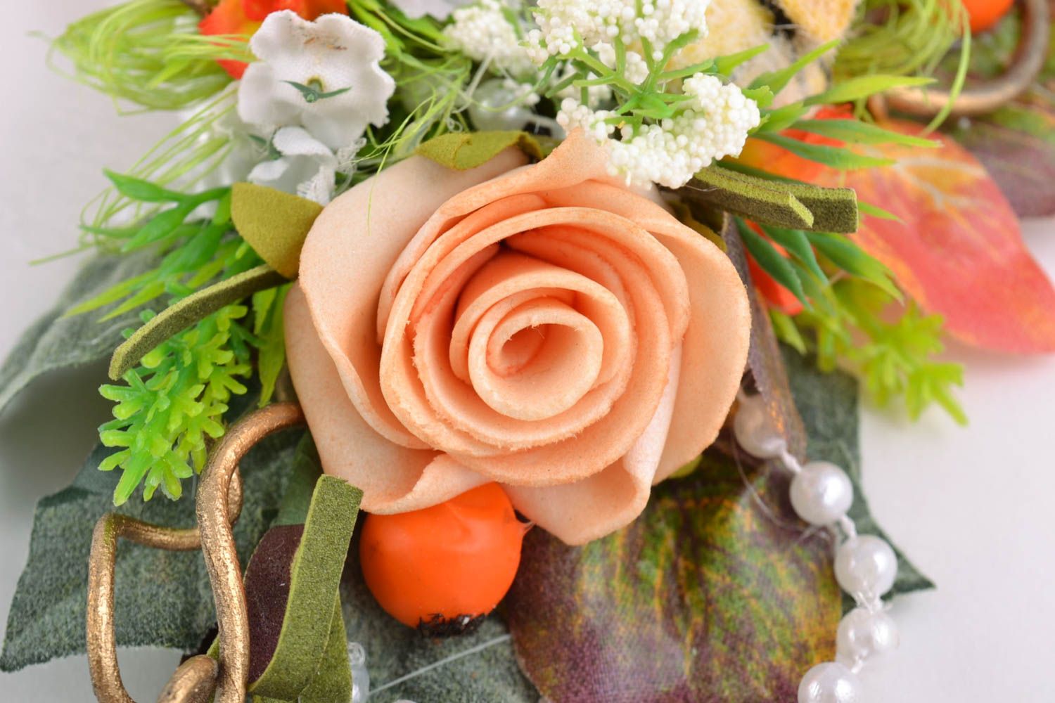 Декоративные цветы для аксессуара своими руками заготовка для заколки и броши  фото 3