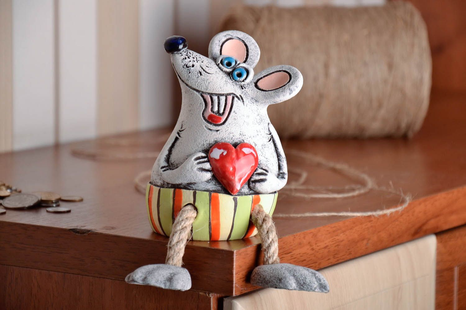 Keramik Spardose Maus“ foto 2