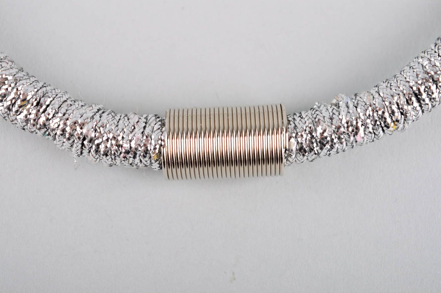 Metall Halskette handmade Collier für Frauen originelles Geschenk hell foto 3