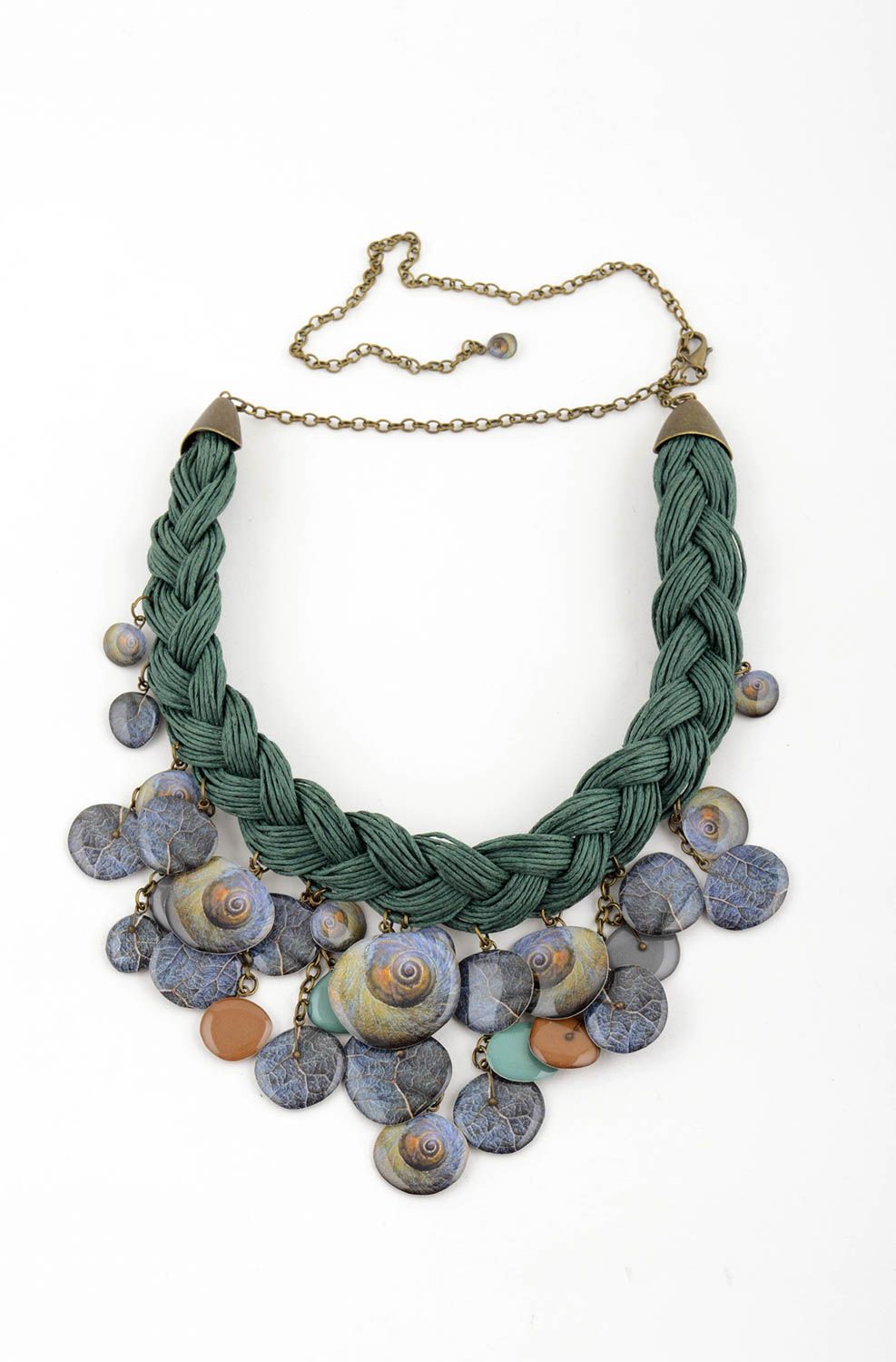 Handmade Designer Schmuck Halskette für Frauen Stoff Halskette originell foto 2