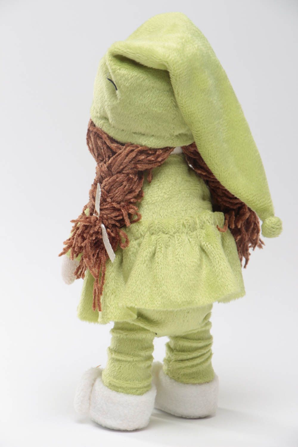 Кукла для интерьера из ткани мягкая ручной работы Сонная девочка в пижаме фото 4