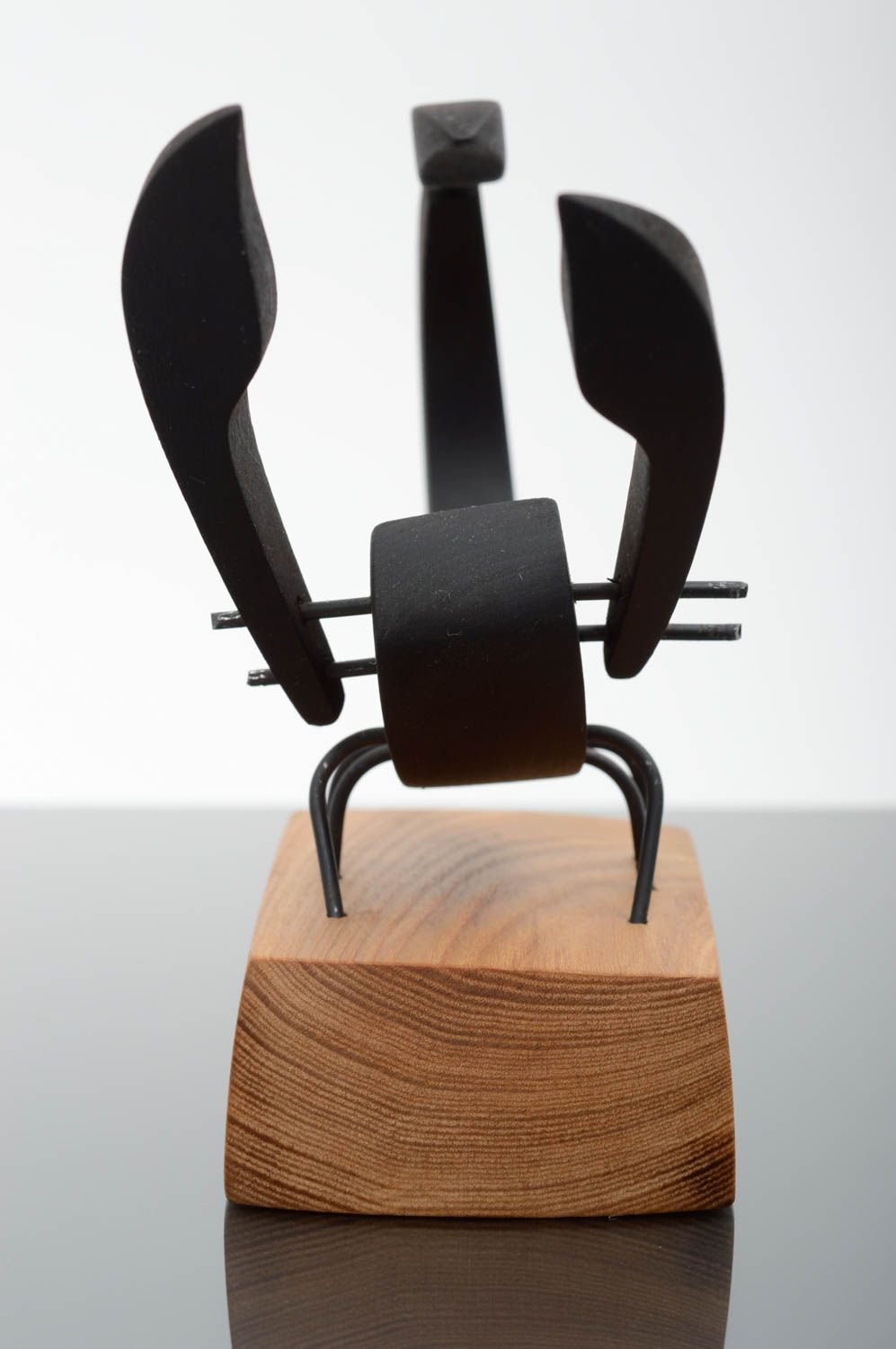 Handmade Skorpion Figur Holz Dekoration Designer Geschenk Deko für Tisch schwarz foto 2