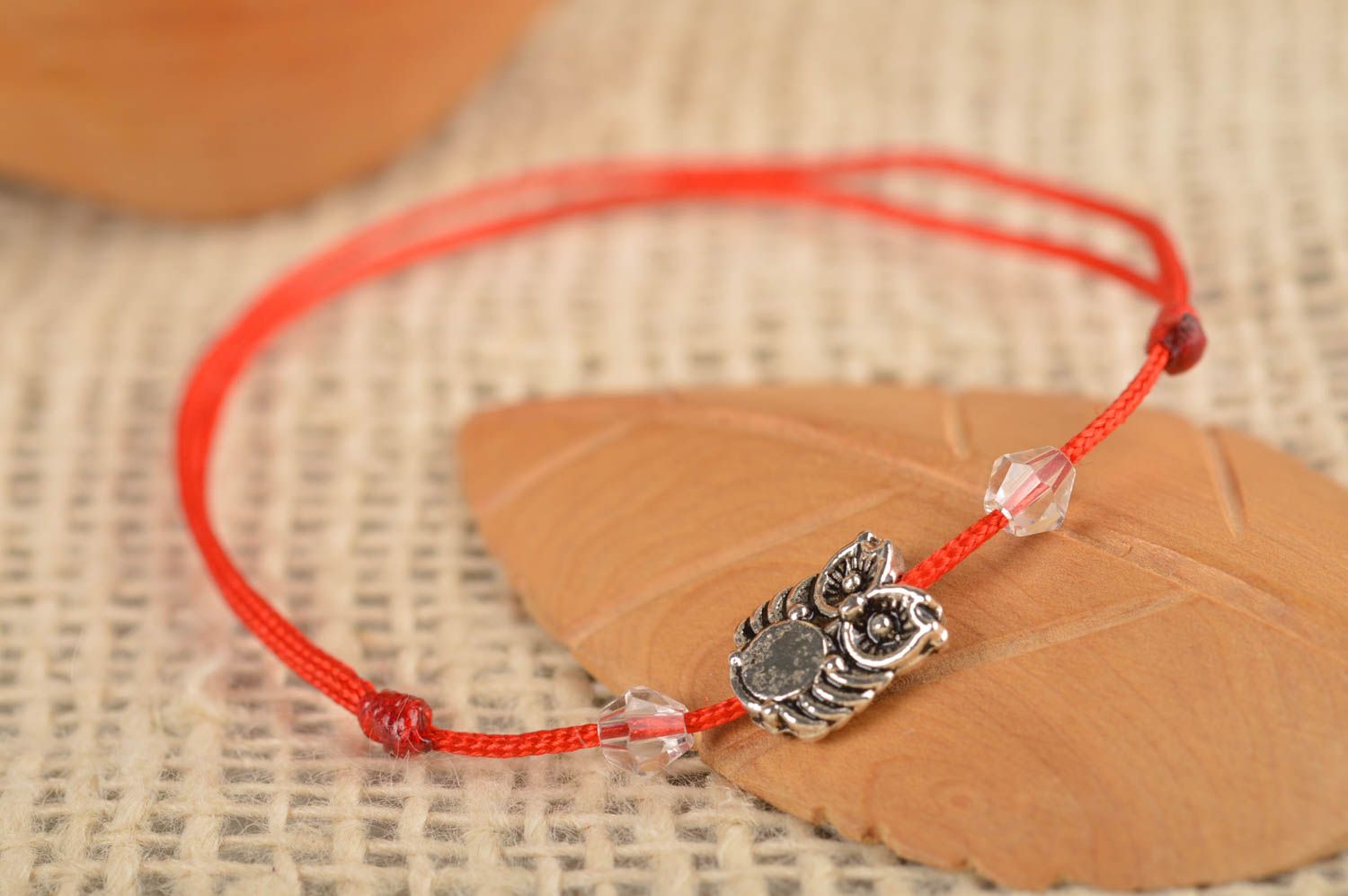 Handmade accessories beautiful wrist bracelet with owl bead designer bracelet    photo 1
