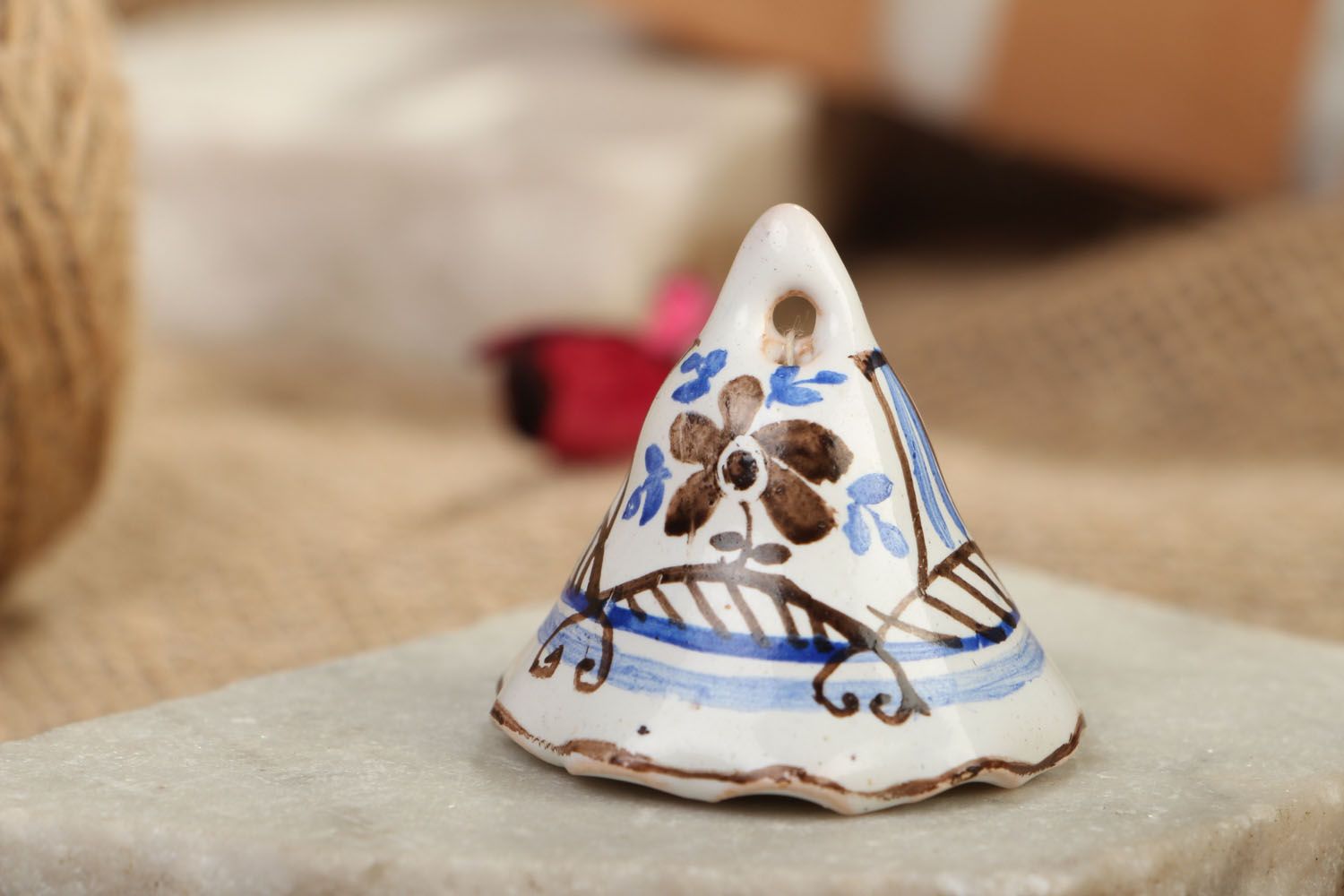 Painted ceramic bell photo 5