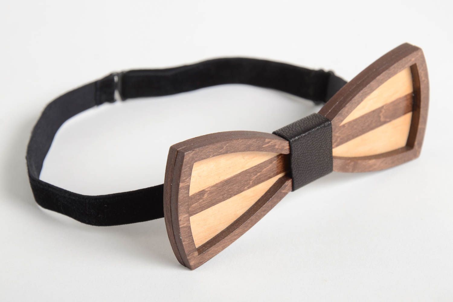Handmade wood bow tie wooden tie wooden bow designer accessories for men photo 2