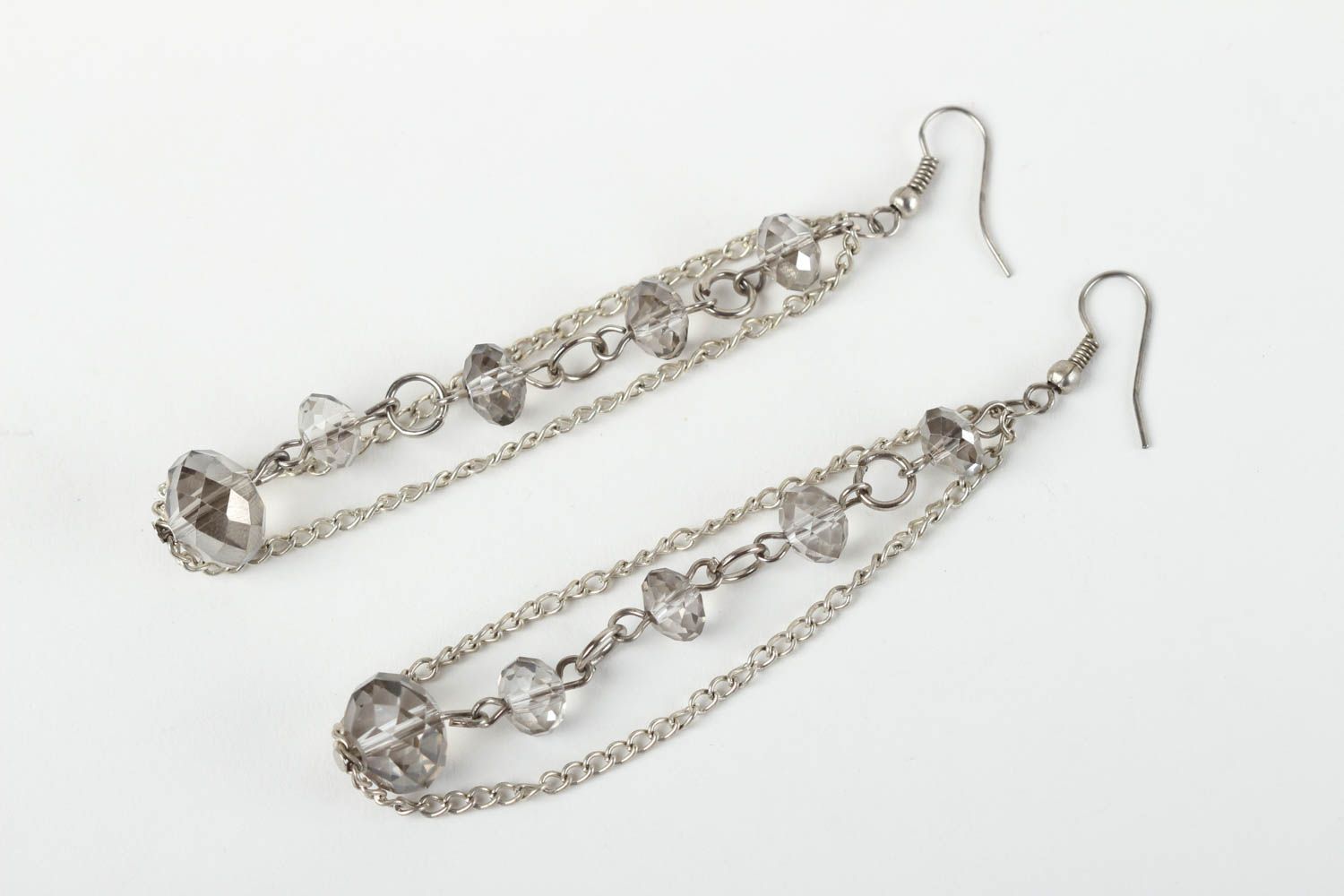 Damen Ohrringe handmade Accessoires für Frauen Kristall Schmuck lang schön foto 2