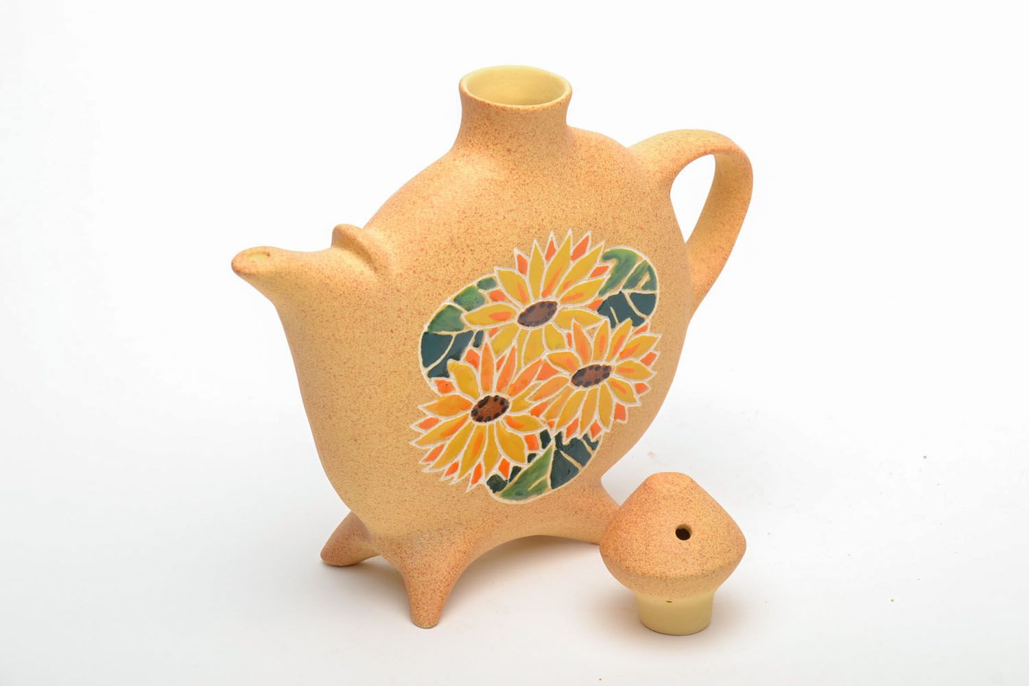 Ceramic teapot with ornaments photo 4