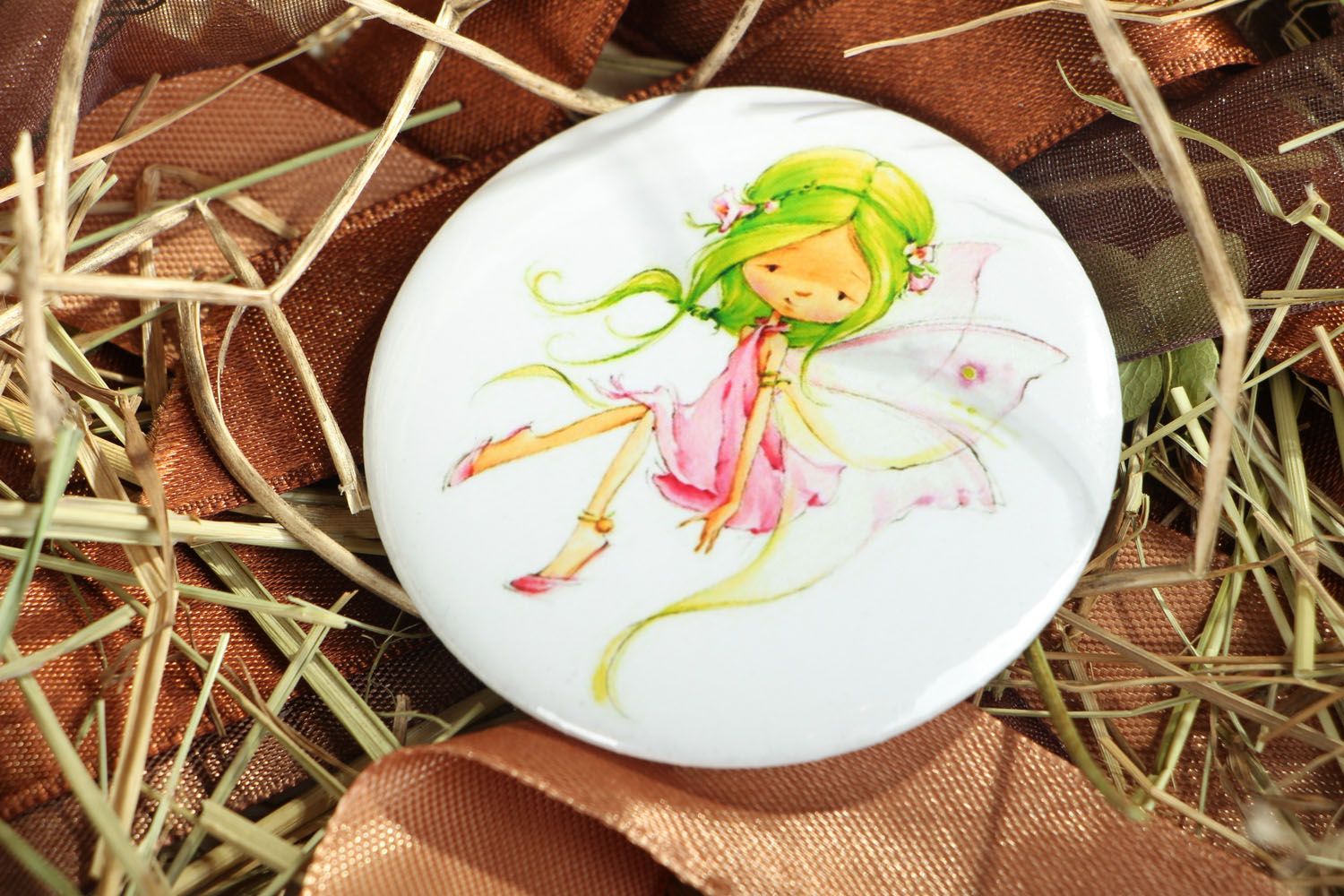 Pocket mirror with the image of fairy photo 5