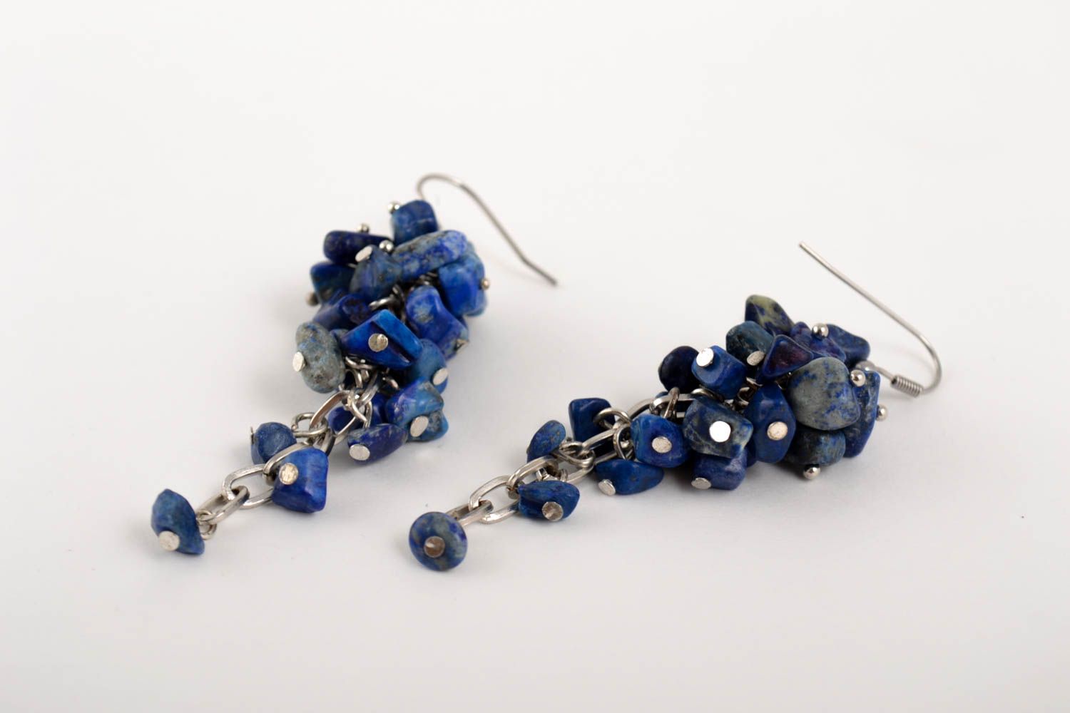 Handmade beaded earrings gemstone jewelry designs accessories for girls photo 2