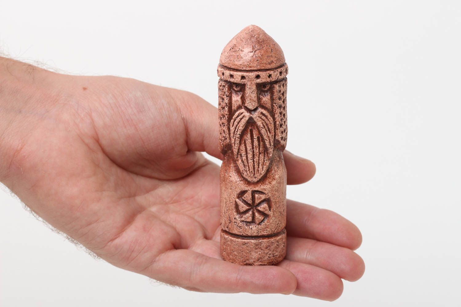 Figurine décorative fait main Statuette ethnique argile talisman Déco maison photo 5
