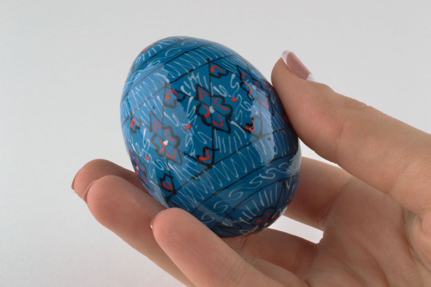 Wooden painted egg photo 5
