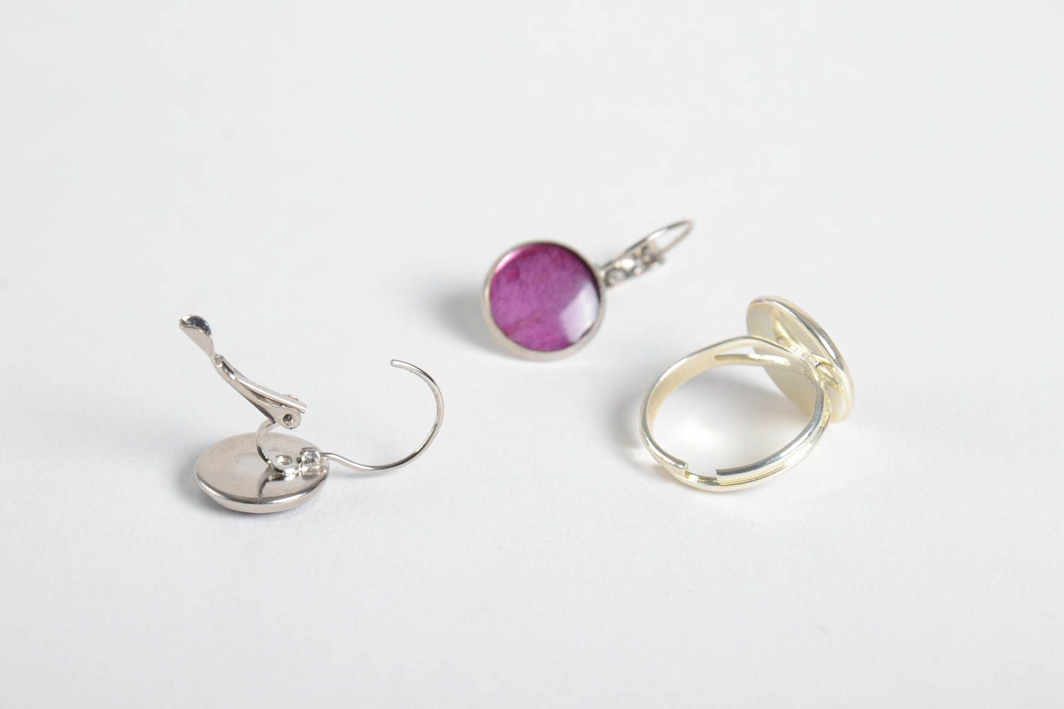 Handmade stylish earrings elite designer accessories feminine unusual ring photo 5